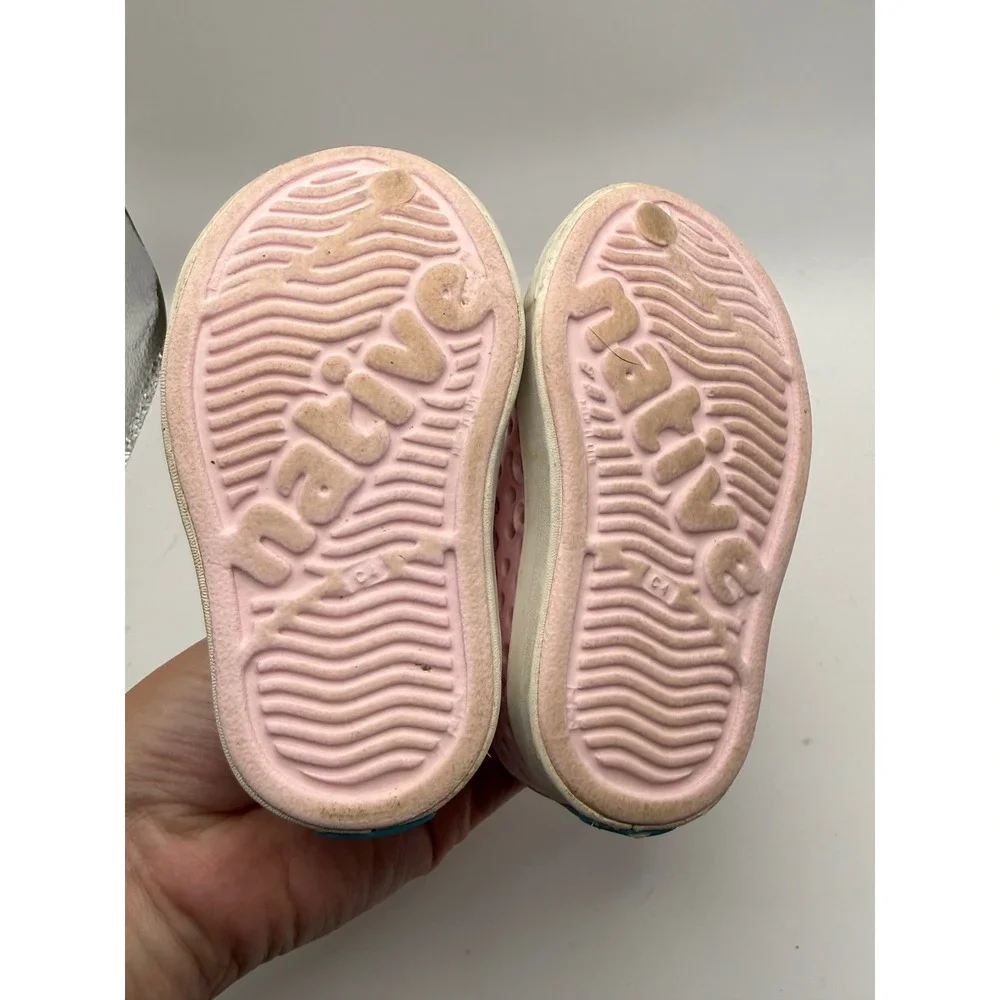 Native Jefferson Kids Size C4 Pink Slip On Perforated Water Shoes Sneakers